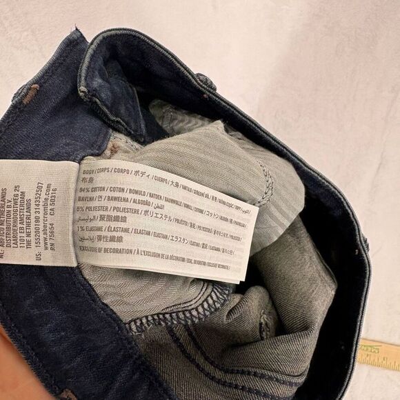 Abercrombie & Fitch Dark Wash Mid Rise Super Skinny Jeans Size 26 - Picture 12 of 12
